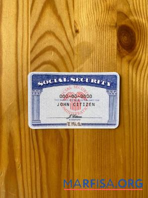 Blank USA SSN photolook wood table download for verification